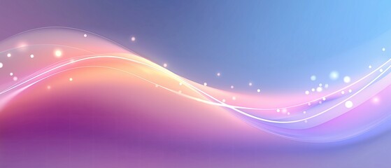 Vibrant abstract background featuring luminous line graph arc with soft gradients of purple, pink, and blue, creating dynamic and modern design