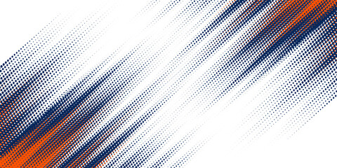 Dots halftone orange and blue color pattern gradient grunge texture background. Dots pop art comics sport style vector illustration halftone. modern © Moh