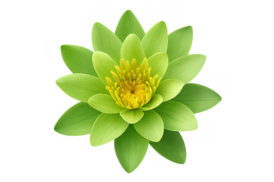 Green water lily lotus flower blossom transparent background