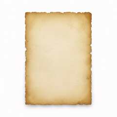 Old paper isolated on white background