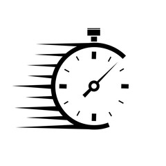 Fast time icon set. Instant clock delivery vector symbol in a black filled and outlined style. quick timer response sign. fast time icon line vector design. 