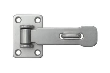 Metal hasp latch providing home security closure protection