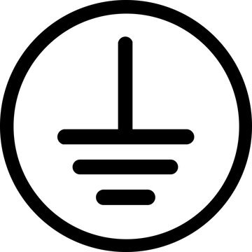 Protective earth ground symbol icon in electricity. vector illustration Electrical Earth and Electrical Grounding Icon vector. vector illustration. electric ground icon vector on white background 