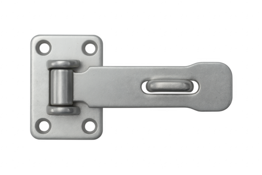 Metal hasp latch providing home security closure protection