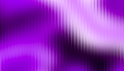 Abstract Fluorescent Purple Glass ribbed blur Background with Wavy Vertical Stripes and Bright White Light Flare for Modern Technology or Nightclub Promotions
