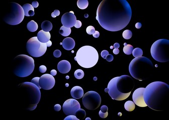 abstract background with colorful 3d bubbles