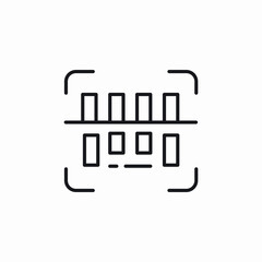barcode scan icon sign vector