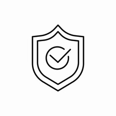 check mark shield icon sign vector