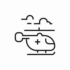 ambulance helicopter icon sign vector