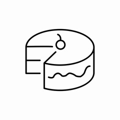 cake pie icon sign vector