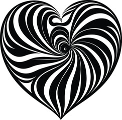 Abstract geometric swirl pattern with gradient colors and light streaks isolated on transparent background