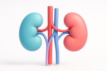 Anatomical Display of Kidneys: A detailed depiction of human kidneys showcases the intricate structure and function of these vital organs.