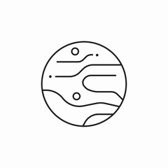 planet cosmos icon sign vector