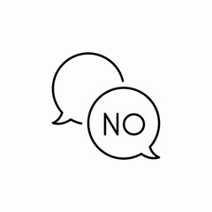 refusal no speech bubbles icon sign vector