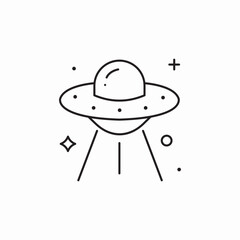 ufo alien icon sign vector