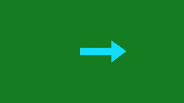 Animated white arrow from left to right on black background