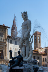 Fountain of Neptune by Bartolomeo Ammannati, Piazza della Signoria, Florence, Tuscany, Italy