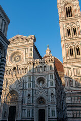 Cathedral of Santa Maria del Fiore and Giotto's Bell Tower, Piazza Del Duomo, Florence, Tuscany, Italy