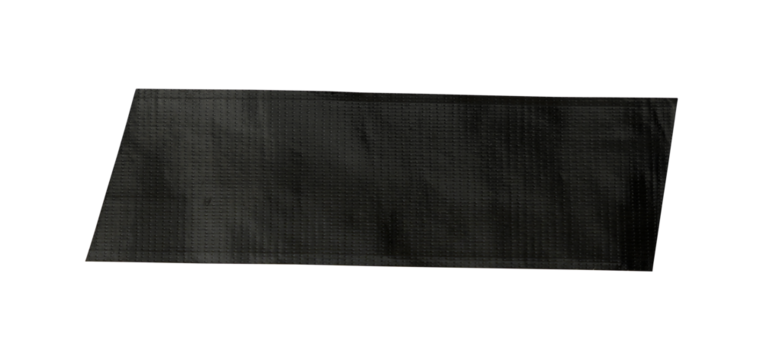 Black adhesive tape isolated on a transparent background, Crumpled Black Duct Tape Strips Set Illustration for Repair and Craft Design