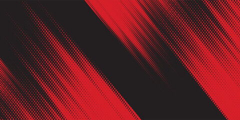 Halftone dots pattern black and red. abstract vector illustration. eps 10.