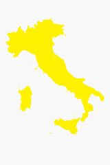 Obraz premium Vector graphic artwork suitable for print and web containing flat detailed map of ITALY