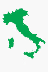 Fototapeta premium Vector graphic artwork suitable for print and web containing flat detailed map of ITALY