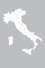 Fototapeta premium Vector graphic artwork suitable for print and web containing flat detailed map of ITALY