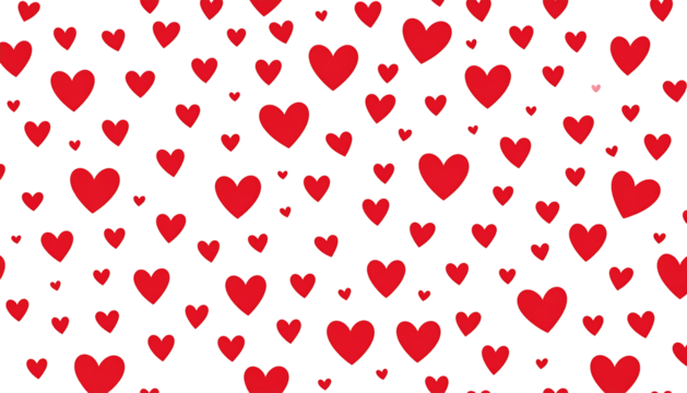 red hearts background - Powered by Adobe