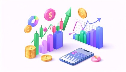 Financial Growth and Investment Strategies Illustrated with Charts.
