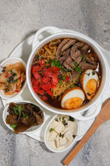 A Delicious and Satisfying Bowl of Ramen Topped with Flavorful