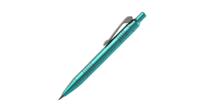 Vector art of turquoise mechanical pencil for writing and drawing