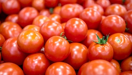 Fresh Ripe Red Tomatoes Background.