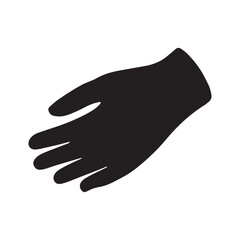 Obraz premium Simple black silhouette of a human hand. Minimalist vector illustration design in AI and eps