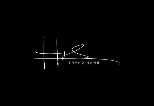 HJ letter beauty cursive handwriting logo. vector logo| abstract logo| minimalist logo| brand identity| calligraphy design.