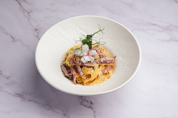 An Exquisite and Delicious Pasta Dish Carefully Prepared with an