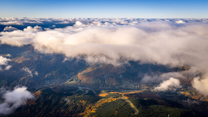 Fototapeta premium clouds over the mountains