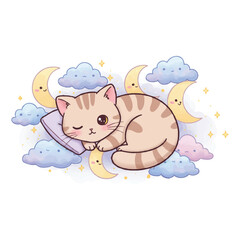 baby sleeping on the cloud