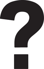 Black Question Mark Symbol Isolated on White Background punctuation query also transparent background