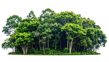 Lush Green Forest Canopy with Dense Tree Cover.