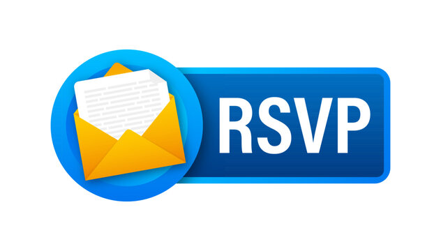 RSVP button icon showing mail envelope and confirmation