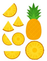 Pineapple slices and whole fruit (1)