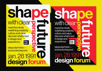 Bold Typographic Modernist Poster Layout