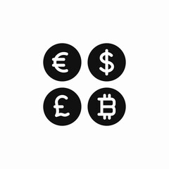 currencies money exchange icon sign vector