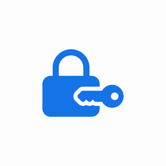 key lock unlock icon sign vector