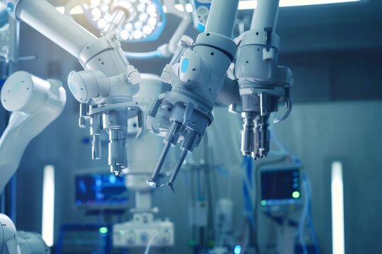 Robotic surgery providing precision in modern operating room - Powered by Adobe