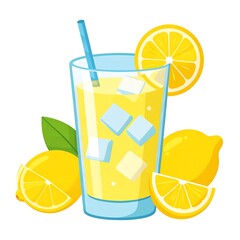 Refreshing lemon juice drink