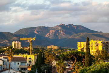 Mount Vinaigre, Highest Peak of the Esterel Massif at Sunset, Seen from Saint-Raphaël