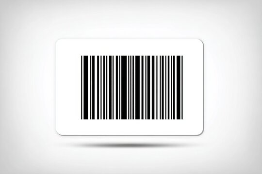 Barcode on white card with subtle drop shadow for product identification