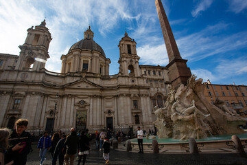 Sunset Skyline of Rome with Historic Domes