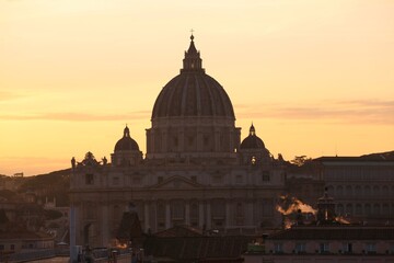 St. Peter’s Basilica at Sunset, Vatican City